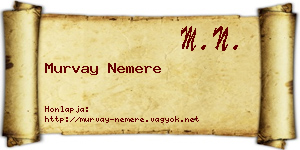 Murvay Nemere névjegykártya